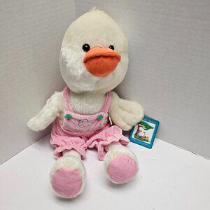 Tag K&K Games Sales Company Springtime Animals Duck Pink Romper 15"